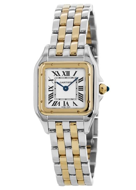 cartier small silver watch|stainless steel cartier watch women.